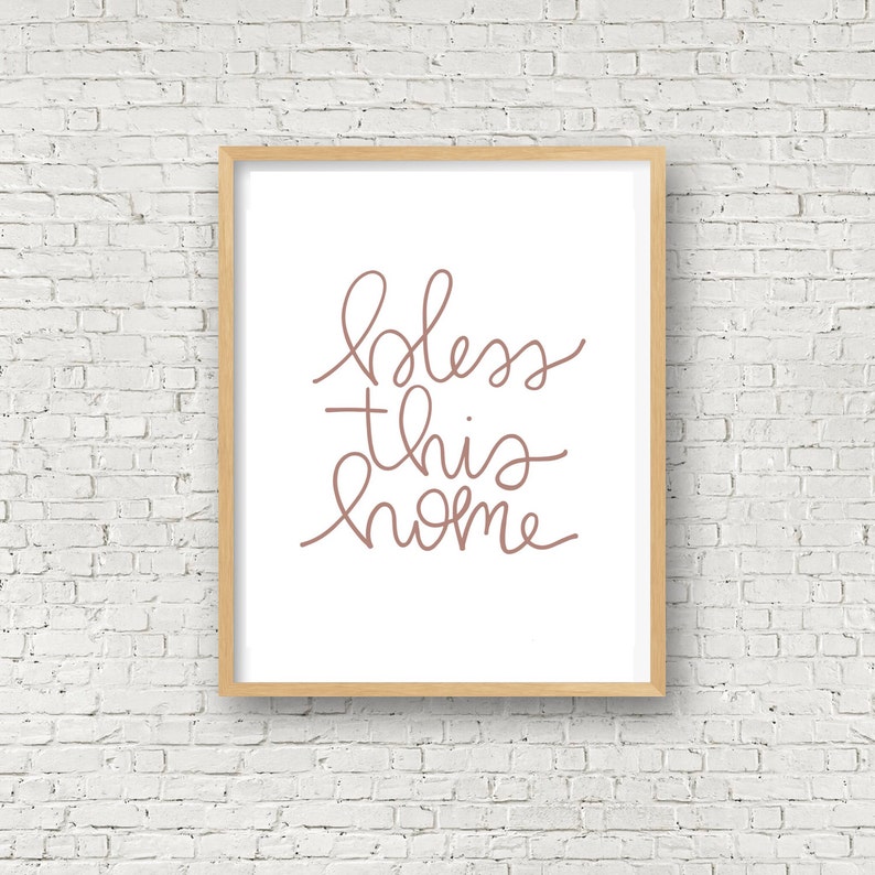 bless this home printable quote home decor instant etsy