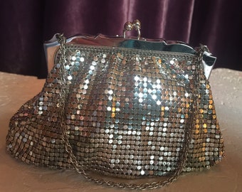 Whiting & Davis 1920s Small Silver Evening Opera Bag - Antique REDUCED