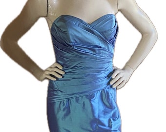 Strapless Silk Evening Gown SIRI Design House of San Francisco (Fully Lined) Size 6