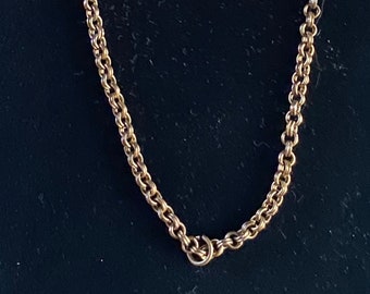 Vintage Gold Chain Necklace with Loop for hanging Pendant circa 1950s