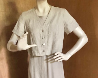 Two Piece Linen Summer Dress Size Small