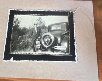 Handmade Model T Photo Greeting Card: Vintage Car Art