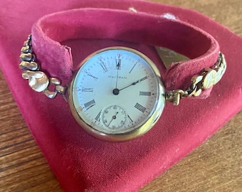 Antique Waltham Pocket Watch Wristwatch: Gold Filled Repair/Parts, 1902