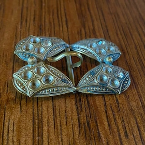Victorian Buckle -  Fabric Sash Buckle -  Scarf Holder circa 1900s