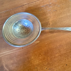 Tea Straining Spoon circa 1920s Vernon Silver Plate Antique