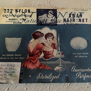 REDUCED! 1920s Hair Net Original Packaging Never Worn RARE Light Brown Color