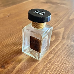 BALMAIN Collectable Bottle Miniature Perfume Bottle 1/2 ounce (empty) Rare Square Bottle Stamped Jolie Madame Paris France circa 1950s