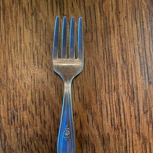 Antique Infant Baby Fork Silver-plated circa 1940s Tudor Plate Oneida Company