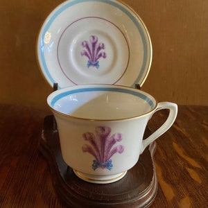 Tea Cup and Saucer Set,Demitasse English FLORIZEL circa 1950s Royal Worcester Made in England REDUCED!