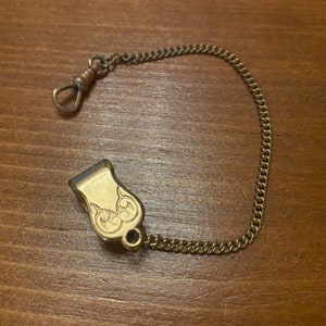 Antique Pocket Watch Chain Fob Vest Clip Gold Fill Stamped Hayward circa 1900s
