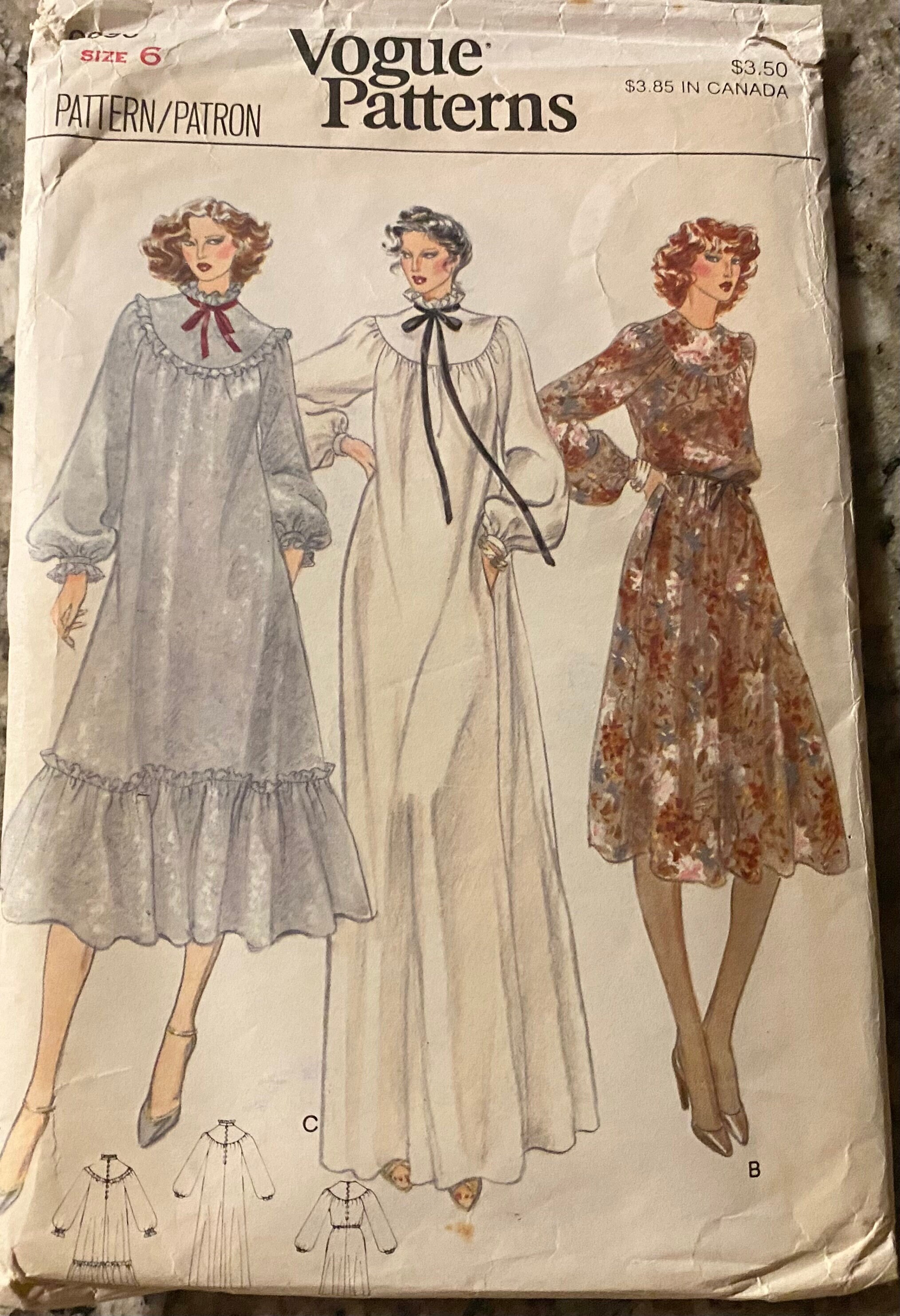 Vogue 9956 Misses Prairiecore Dress Pattern in 2 Lengths