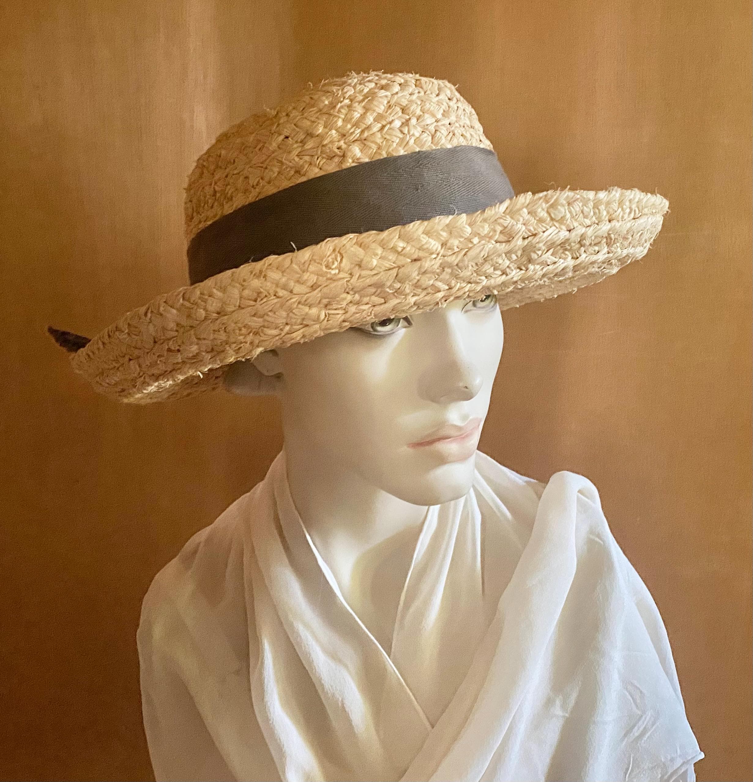 80s ESCADA Strar Crown Summer Hat ドイツ製 Summer C-Crown Straw Fedora Hat - Ivory – Jaxon & James