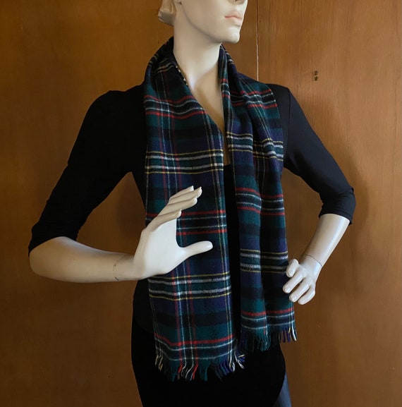 Plaid Wool Scarf  - Tartan Clan -  Made in Scotla… - image 2