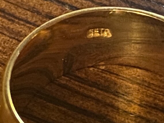 Cubic Zicronia Solitaire Statement Ring Vintage S… - image 6