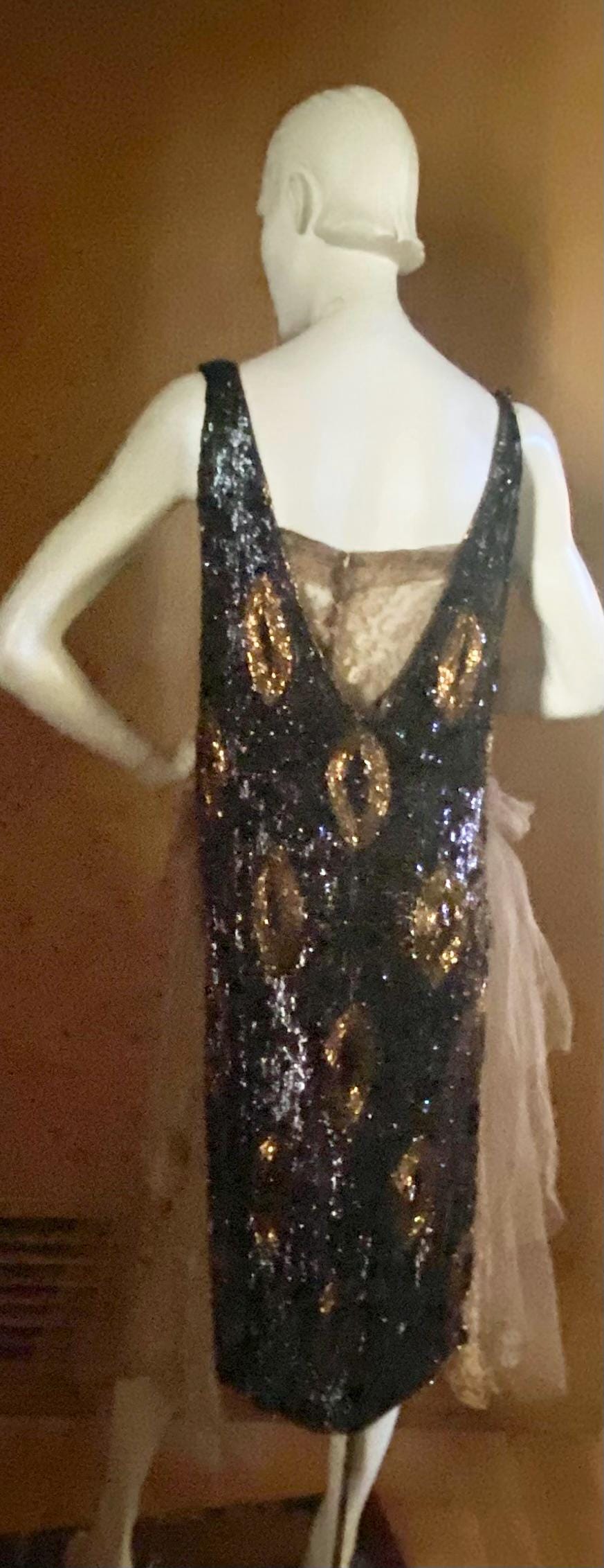 antique beaded flapper dress 1920s Beaded Mable Flapper Dress main image 1