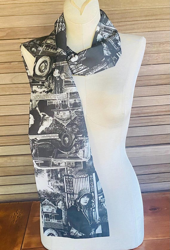 1930s Inspired Vintage Scarf - Wonderful for Antique Car Shows View 3