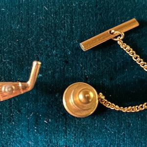 Gold Golf Tie Clip/Tack - Miniature Golf Club -  GREAT GIFT