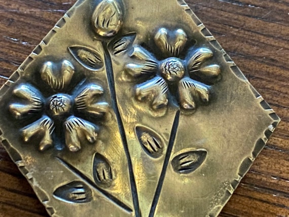 Sterling Silver Brooch Pin Artisan Handmade Sprin… - image 2