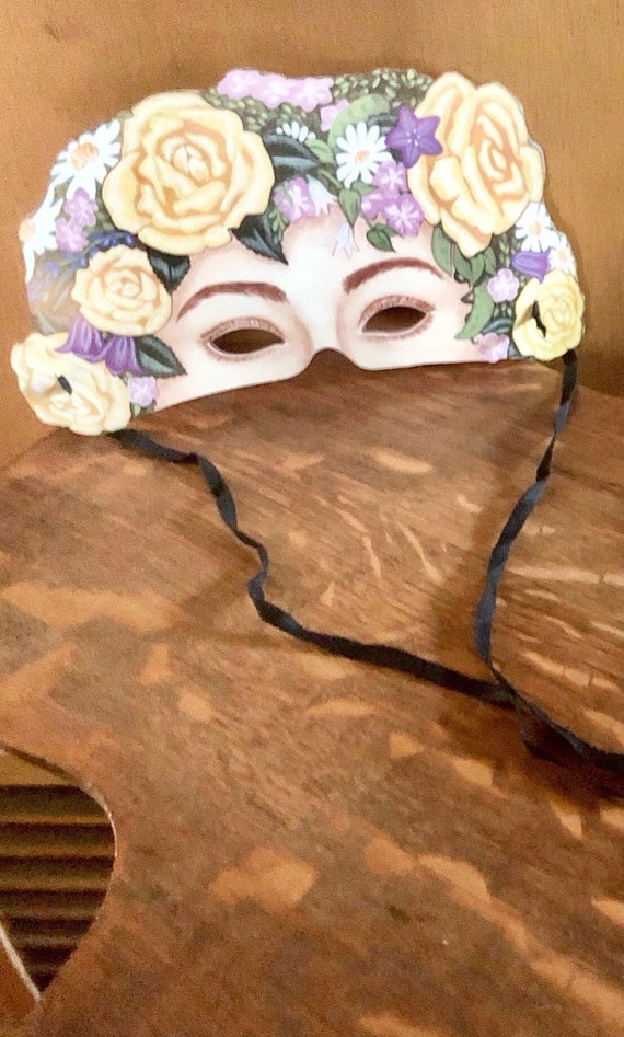Medieval Mask Lady in Waiting - Halloween, Renaissance Faire Scottish Games