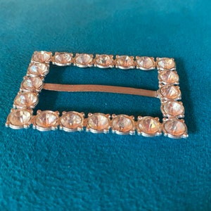 Vintage Rhinestone Belt Buckle Sash Buckle Scarf Holder  circa 1940s     2 in stock