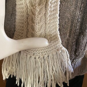 Aran Wool Scarf Handwoven 100% Pure Virgin Wool image 3