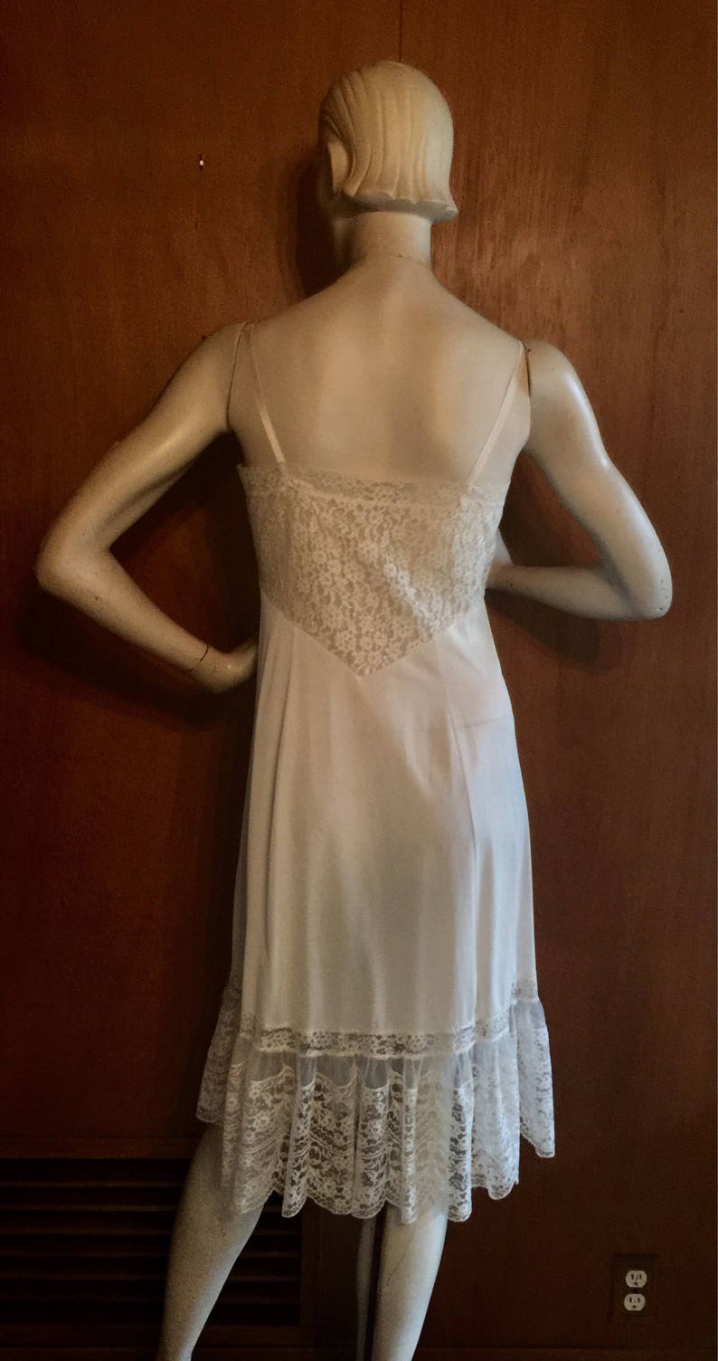 white slip lace dress