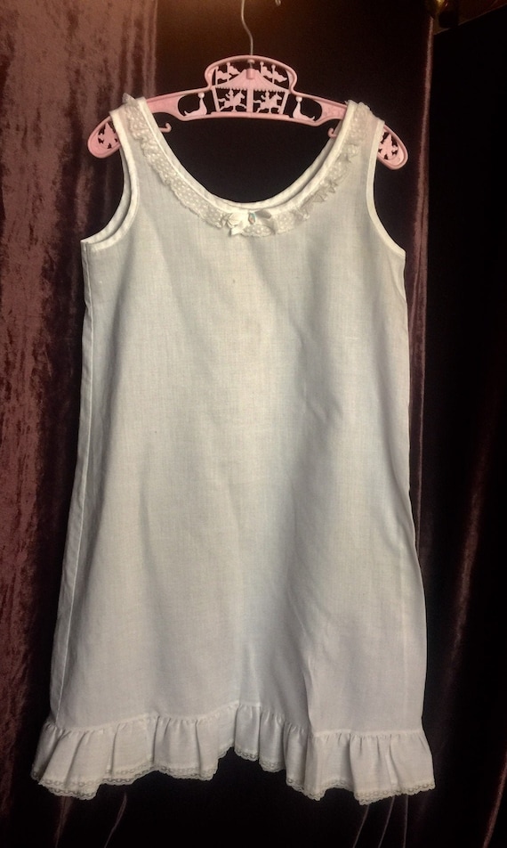 Full Cotton Slip Little Girl Size 4 SHIREY Made i… - image 1