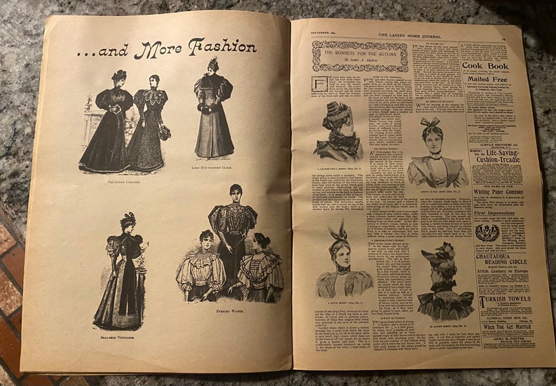 Vintage Americana The Ladies Home Journal Nostalgische herdrukken van vroege Amerikaanse tijdschriften uit de 19e eeuw afbeelding 3