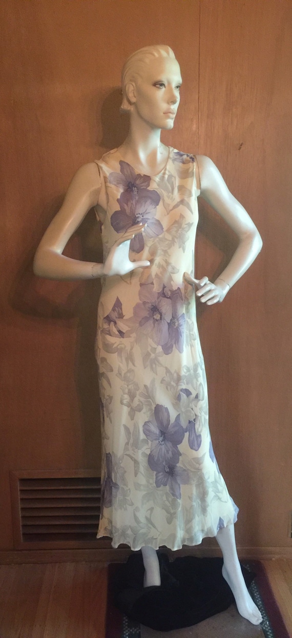 mid calf chiffon dress