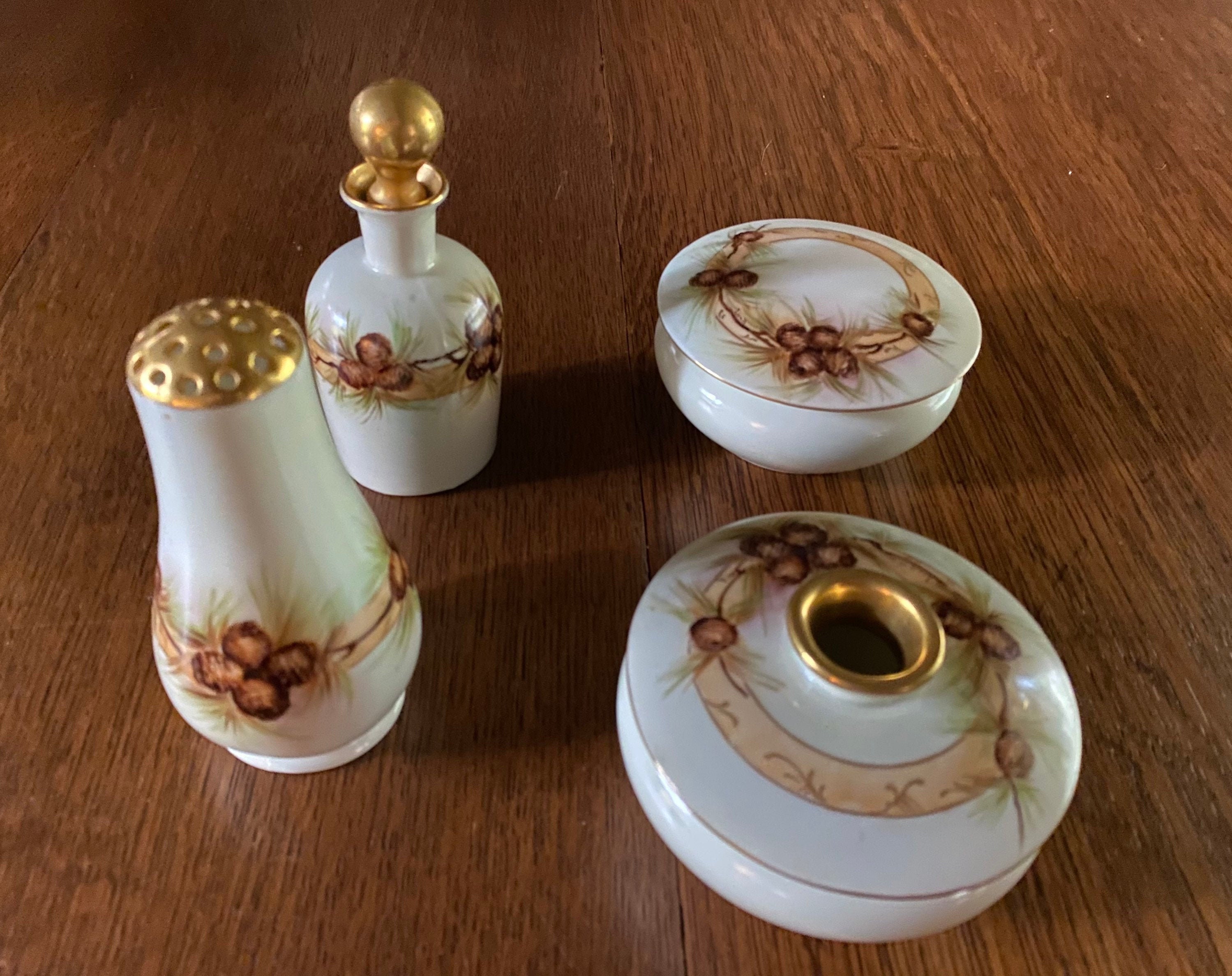 Limoges Porcelain Vanity Set France & Vienna Austria Hand Etsy