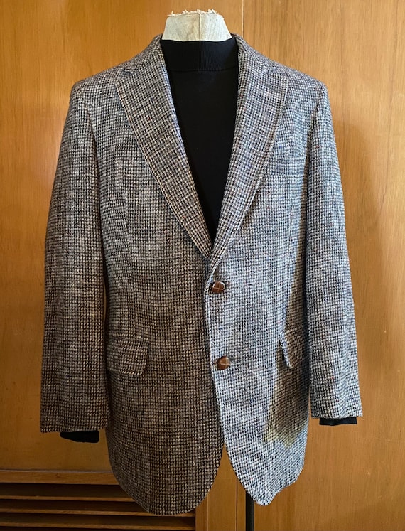 Harris Tweed Sports Jacket Coat Size 42 Handwoven Pure 