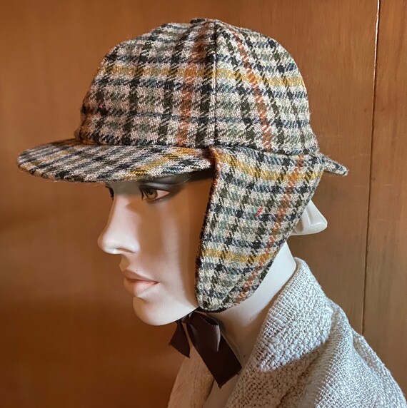 Tartan Plaid Wool Tweed Deerstalker Hat 