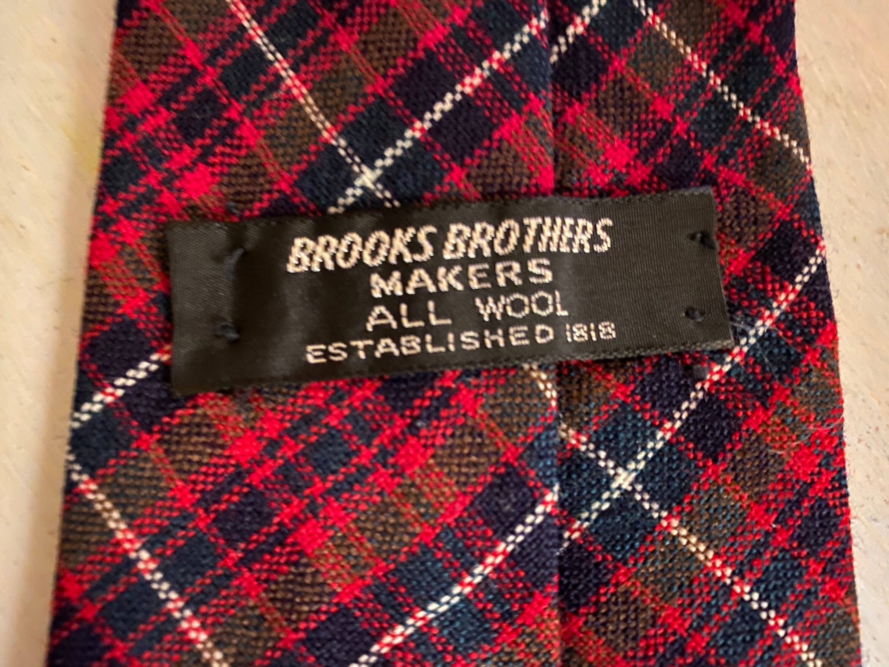 Brooks Brothers Wool Tartan Clan Necktie circa 1950s Etsy