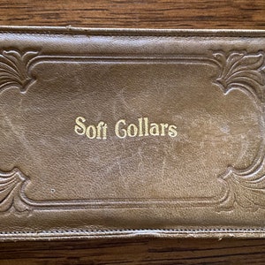 Antique Leather Soft Collar Travel Case RARE FIND  circa 1895