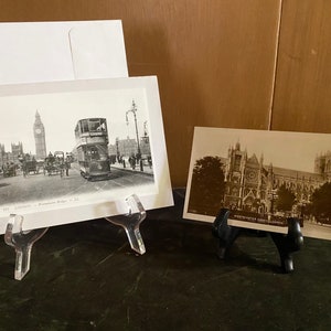 VENTE ! Cartes postales sépia - Papeterie / 2 cartes avec enveloppes Le pont de Westminster et l'abbaye de Westminster vers les années 40, Londres, Angleterre