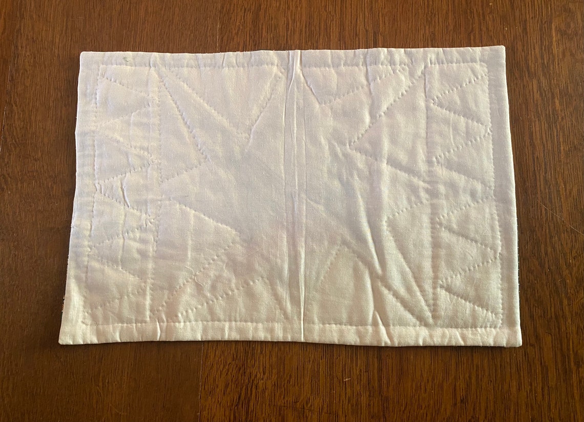 Set 4 Hand Quilted Placemats Christmas Holiday Gift 100 Etsy