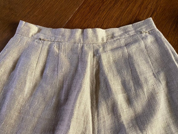 Linen Wide Leg Crop Pants -  Natural Flax -  Harv… - image 2