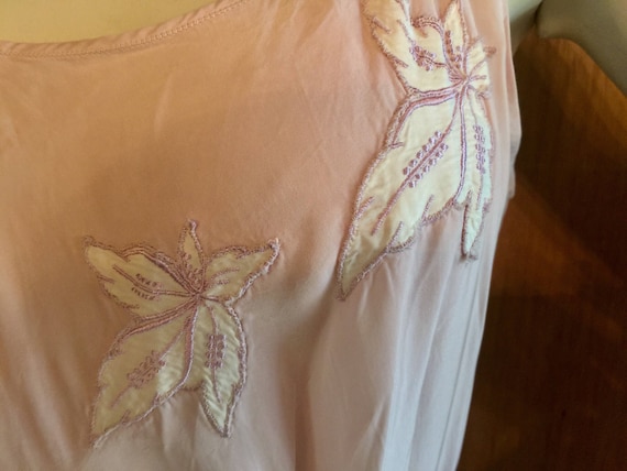 Pale Rose 1950’s Negligee Nightgown Slip Dress Me… - image 3