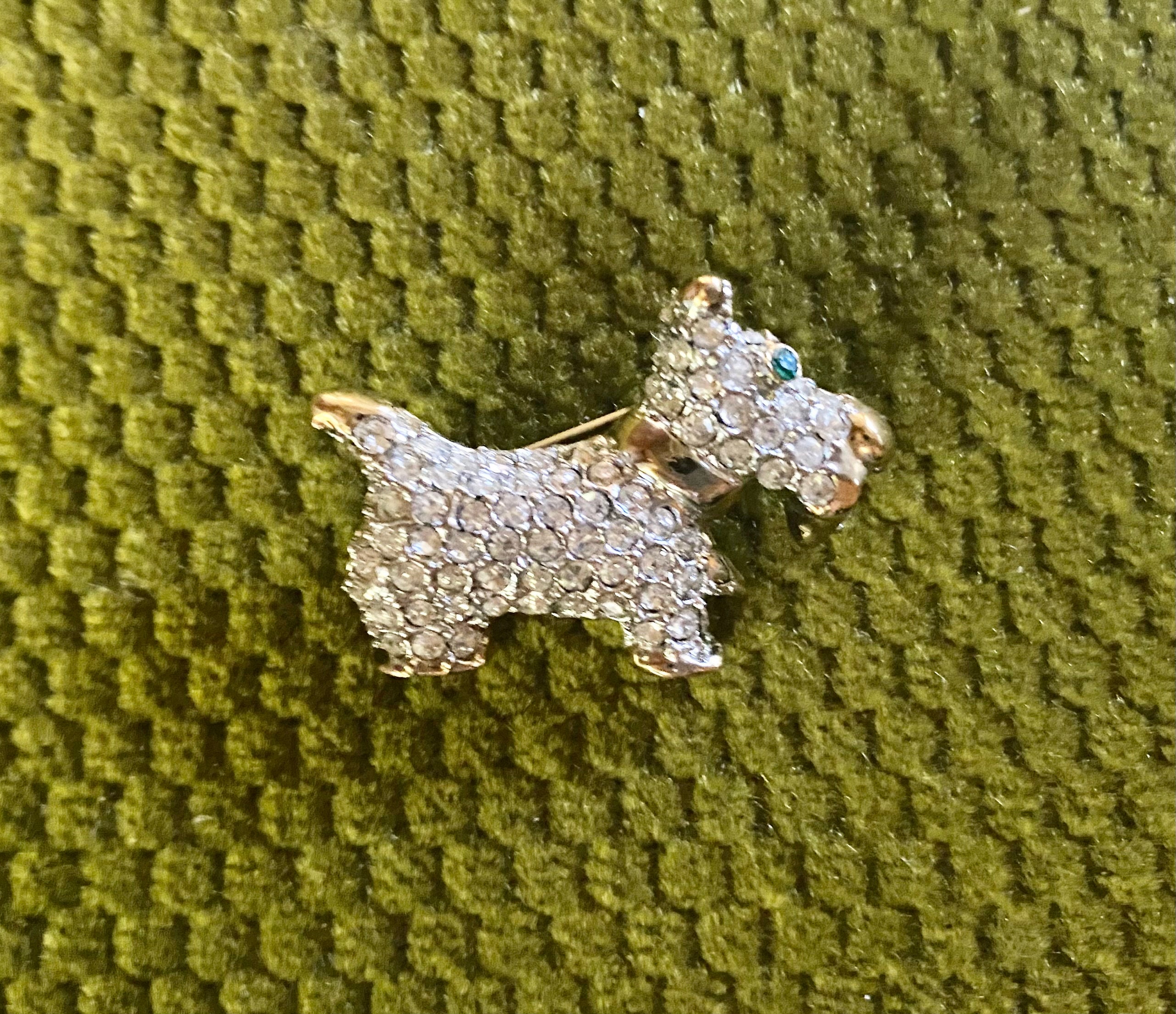 Broche en bois pour chien scottie vintage des années 40 - France