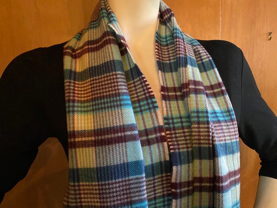 Long Wool Scarf Muffler Shawl Tartan Plaid Attrac… - image 2