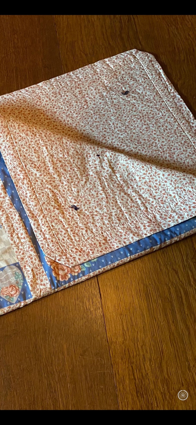 SALE Price Handmade Wall Hanging Table Cover Country Quilt Design Circa