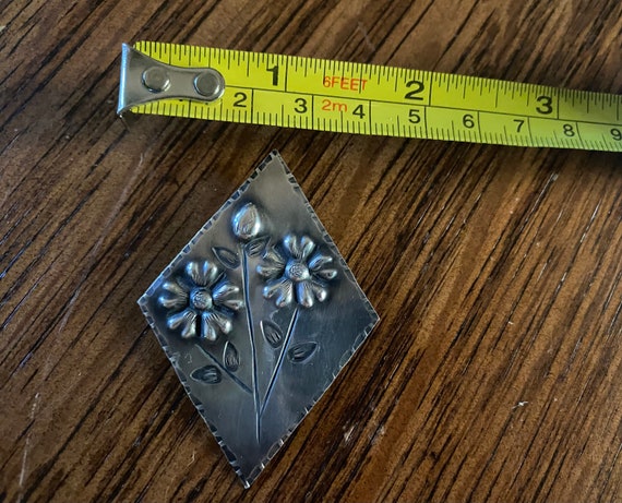 Sterling Silver Brooch Pin Artisan Handmade Sprin… - image 10