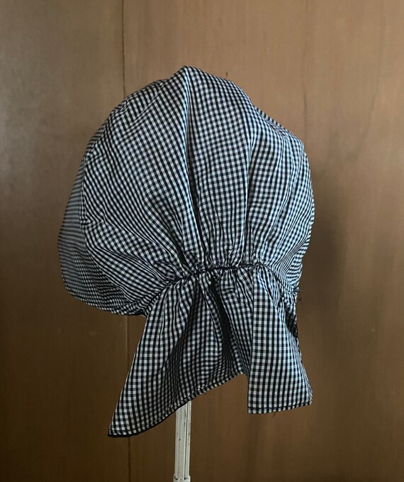 Vintage Sunbonnet Satin Checkered Reversible Smal… - image 3