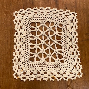 Antique Hand Crocheted Coaster circa 1920s