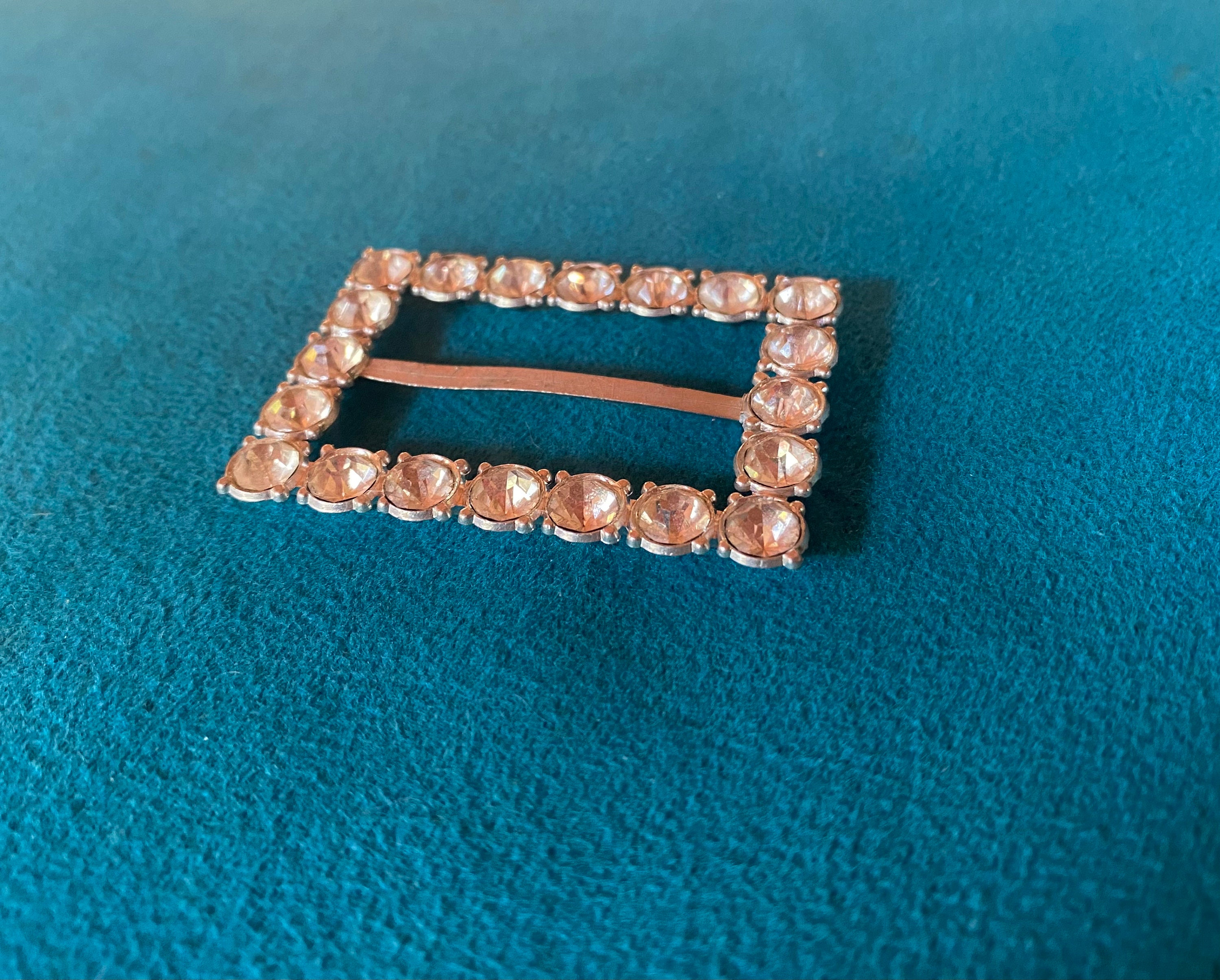 Belt Buckle -sash Buckle-scarf Holder Vintage Rhinestone 