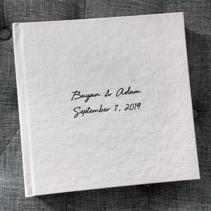 Custom Wedding Album | Personalized Photo Album | Linen Wedding Album | Wedding Gift Ideas