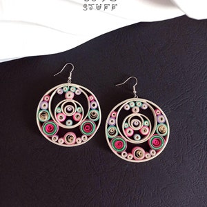 Orecchini pendenti in carta quilled