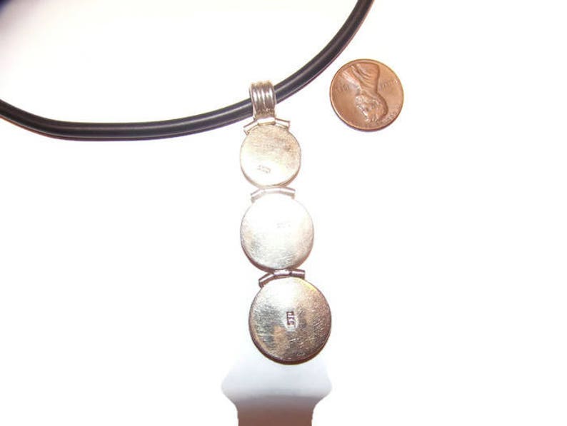 sterling jewelry Vintage 950 Sterling mother of pearl pendulum Necklace boho jewelry gift for her MOP necklace Sterling silver necklace