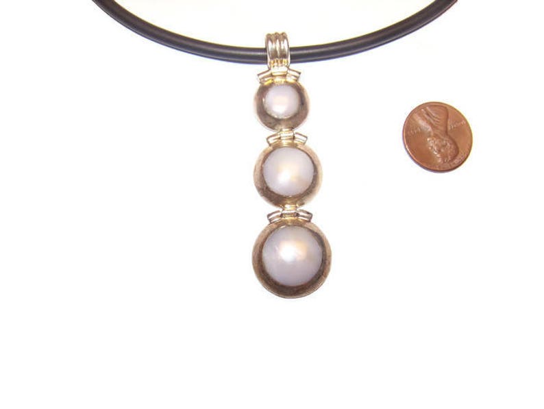 sterling jewelry Vintage 950 Sterling mother of pearl pendulum Necklace boho jewelry gift for her MOP necklace Sterling silver necklace