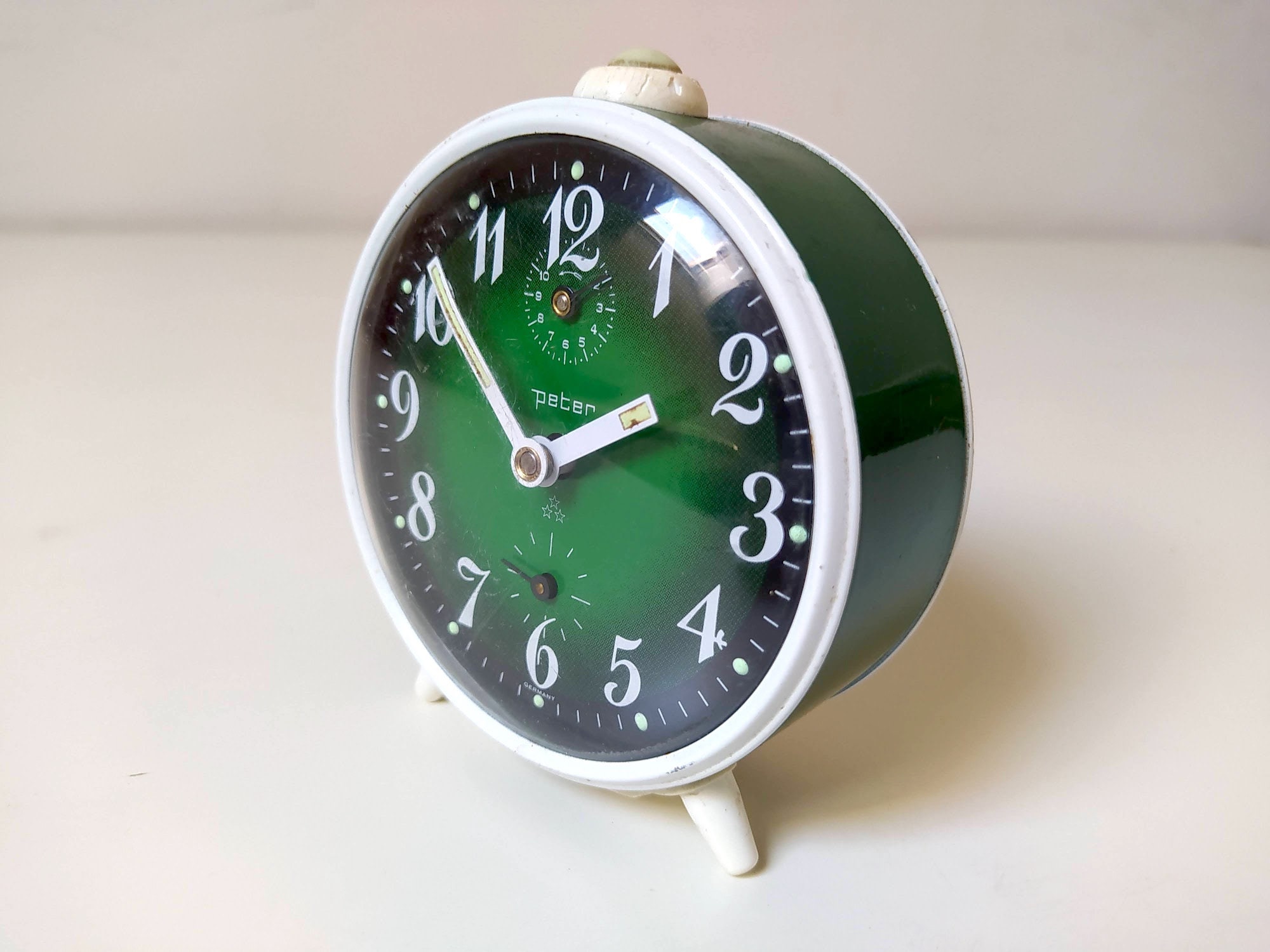 Peter Alarm Clock Made in Germany / Mid Century Windup Clock Etsy